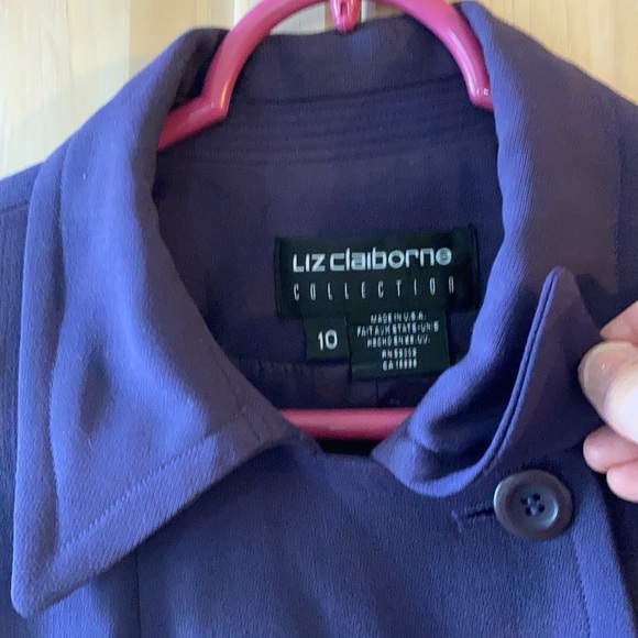 Eggplant purple pants suit wool crepe fully lined - Picture 4 of 12